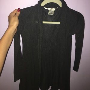 Draped knitted cardigan