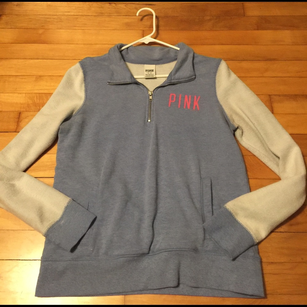Women's VS Pink quarter zip sweatshirt size M