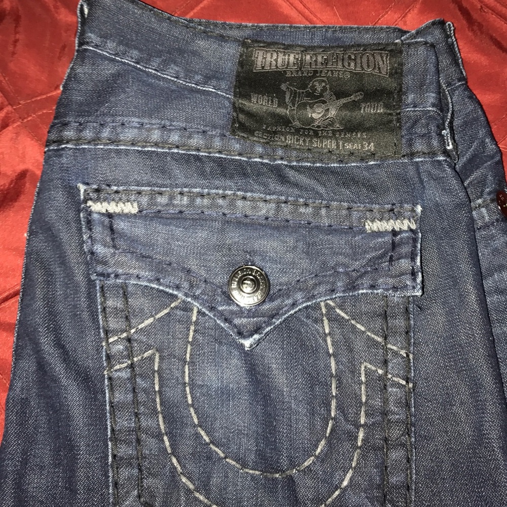 True Religion Ricky Supee T 38X30 Blue Denim