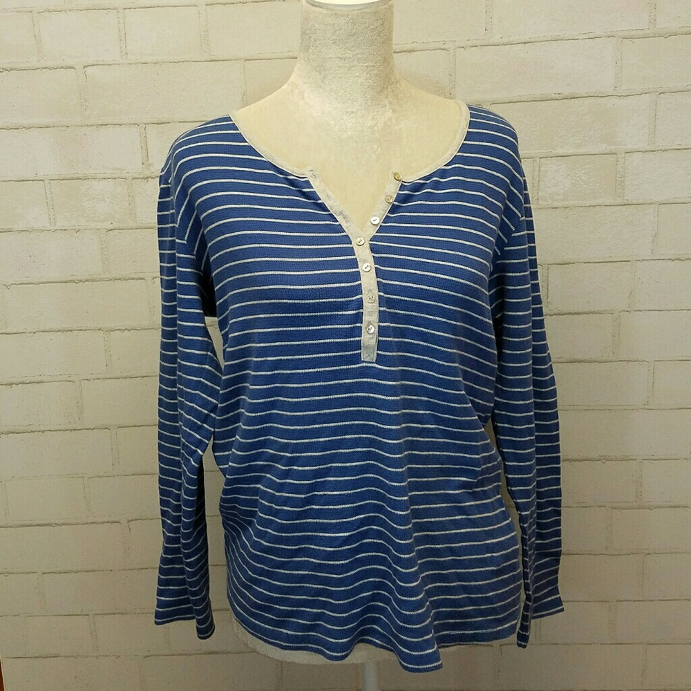 J jill striped tee shirt