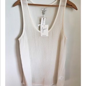 NWT Joie sheer tank with dotted texture