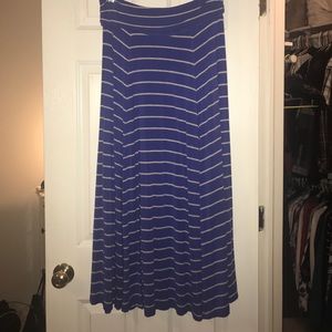 Purple and grey maxi skirt