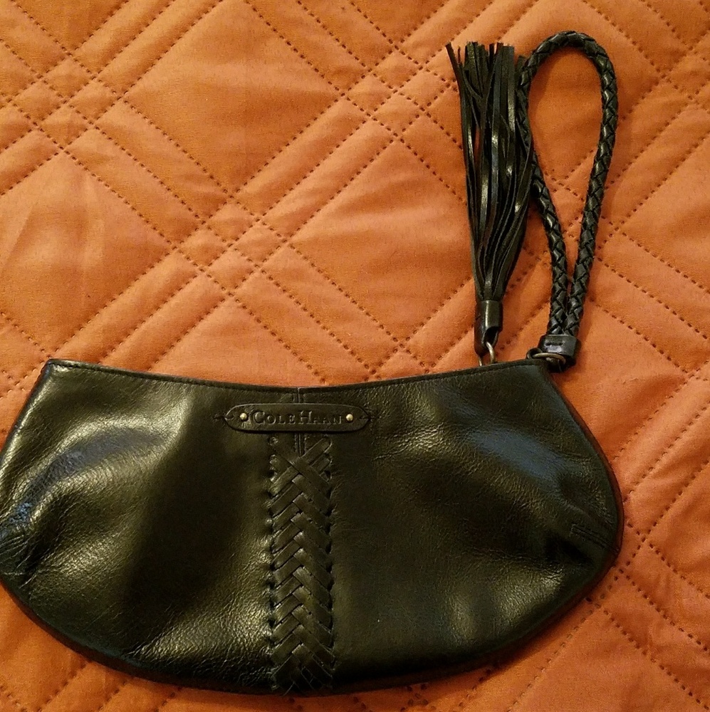 Cole Haan Sierra Wristlet w/tassel & Braid