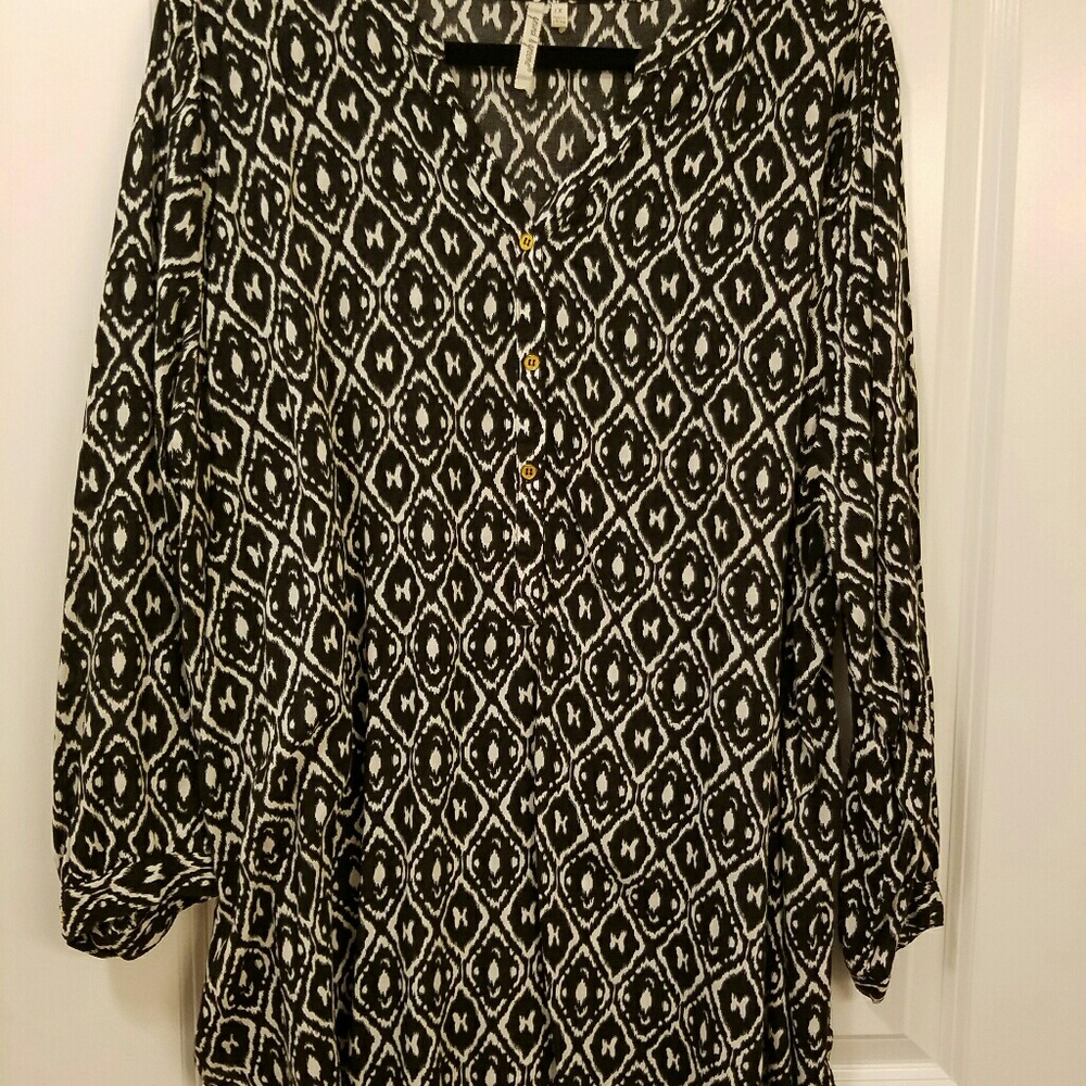 Patterened Tunic Blouse