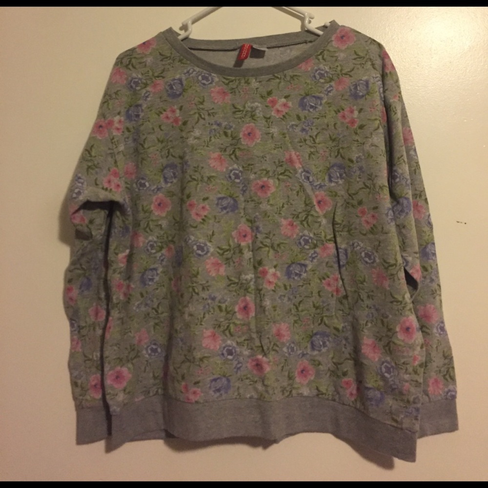Floral crew beck sweater