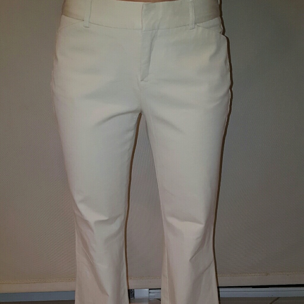 Cream colored stretchy slacks