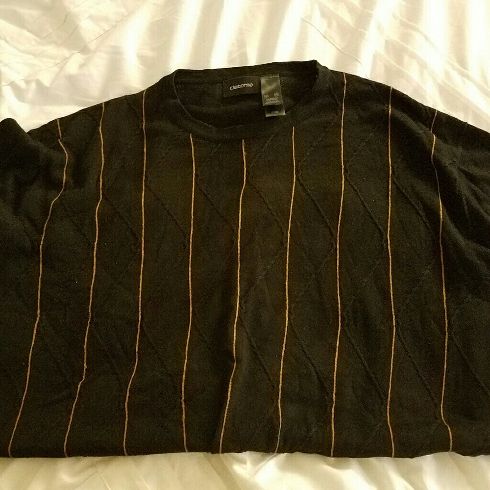100% spun silk navy/tan