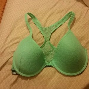 Turquoise front clasp bra