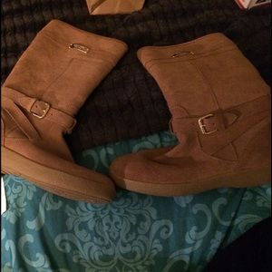 Coach sand colored boots