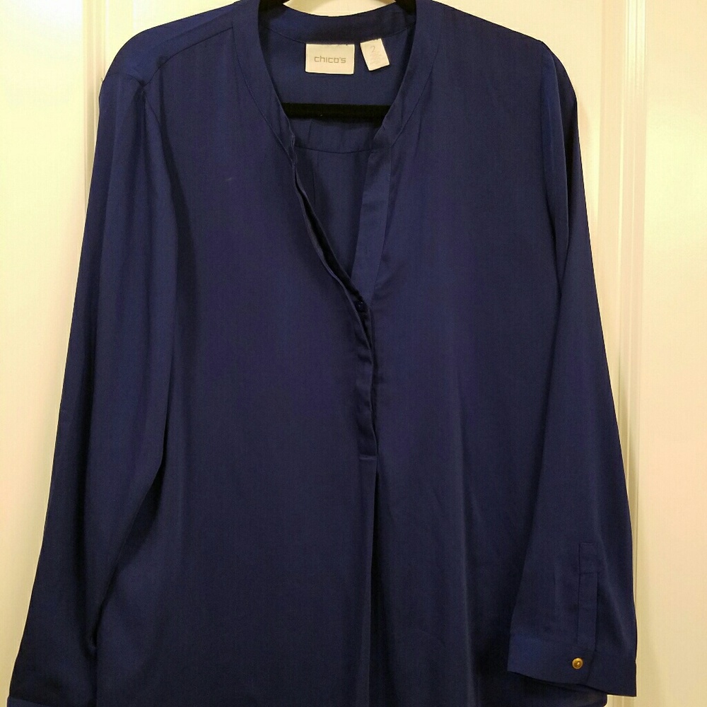 Royal Blue Blouse - Chicos Size 2