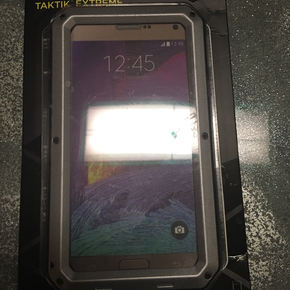 Silver metal phone case