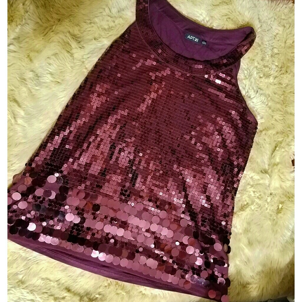 NEW! Women's Sequined Tank - Wine