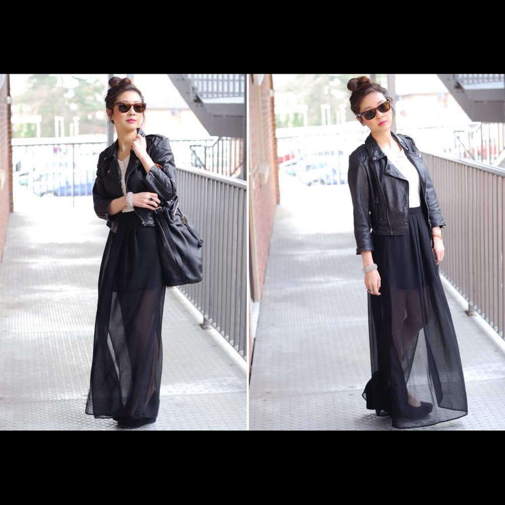 Soprano sheer maxi Skirt from Nordstrom size small