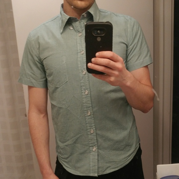 Jacob Holston Short Sleeve Button Up medium m - Picture 2 of 8