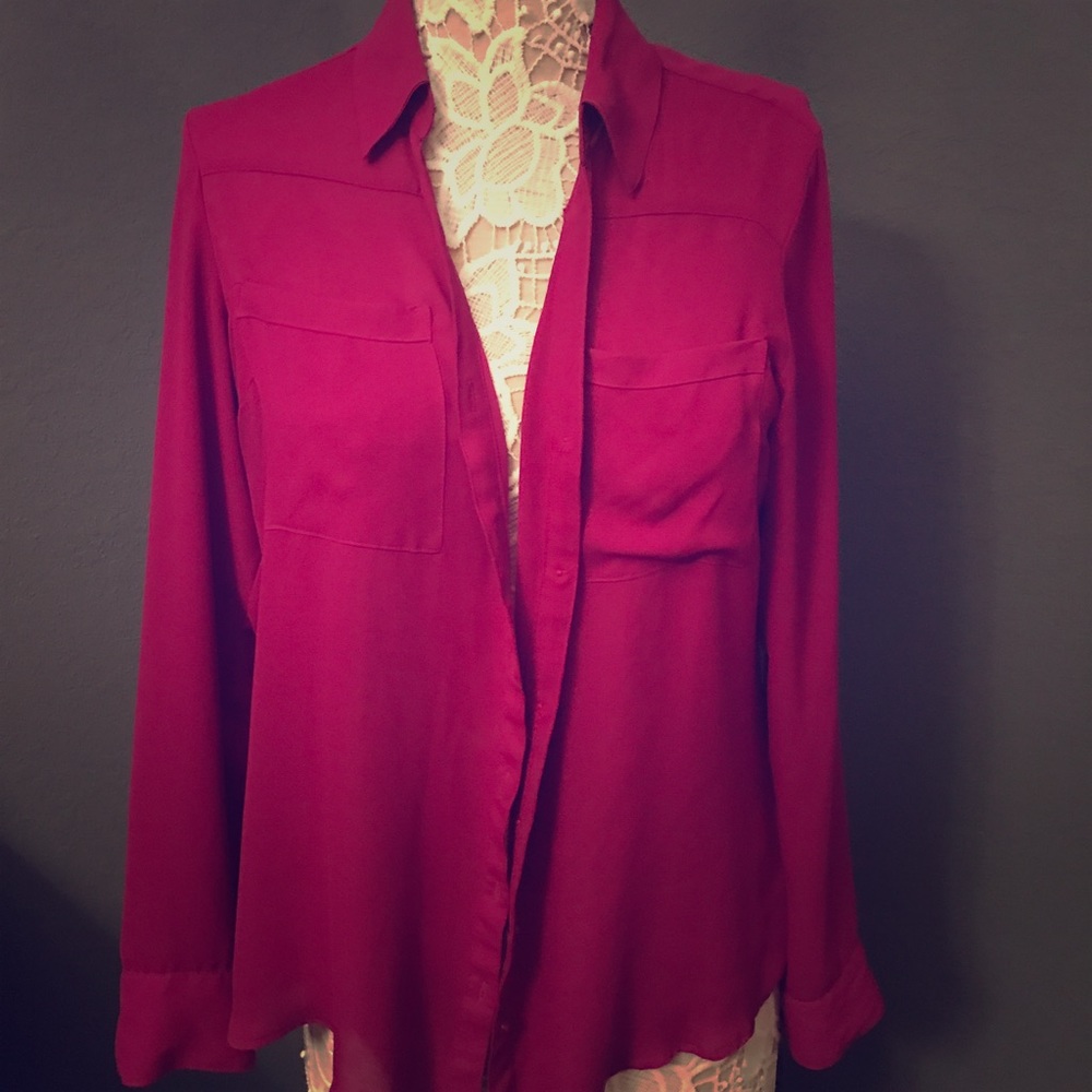 Express Portofino Magenta Blouse