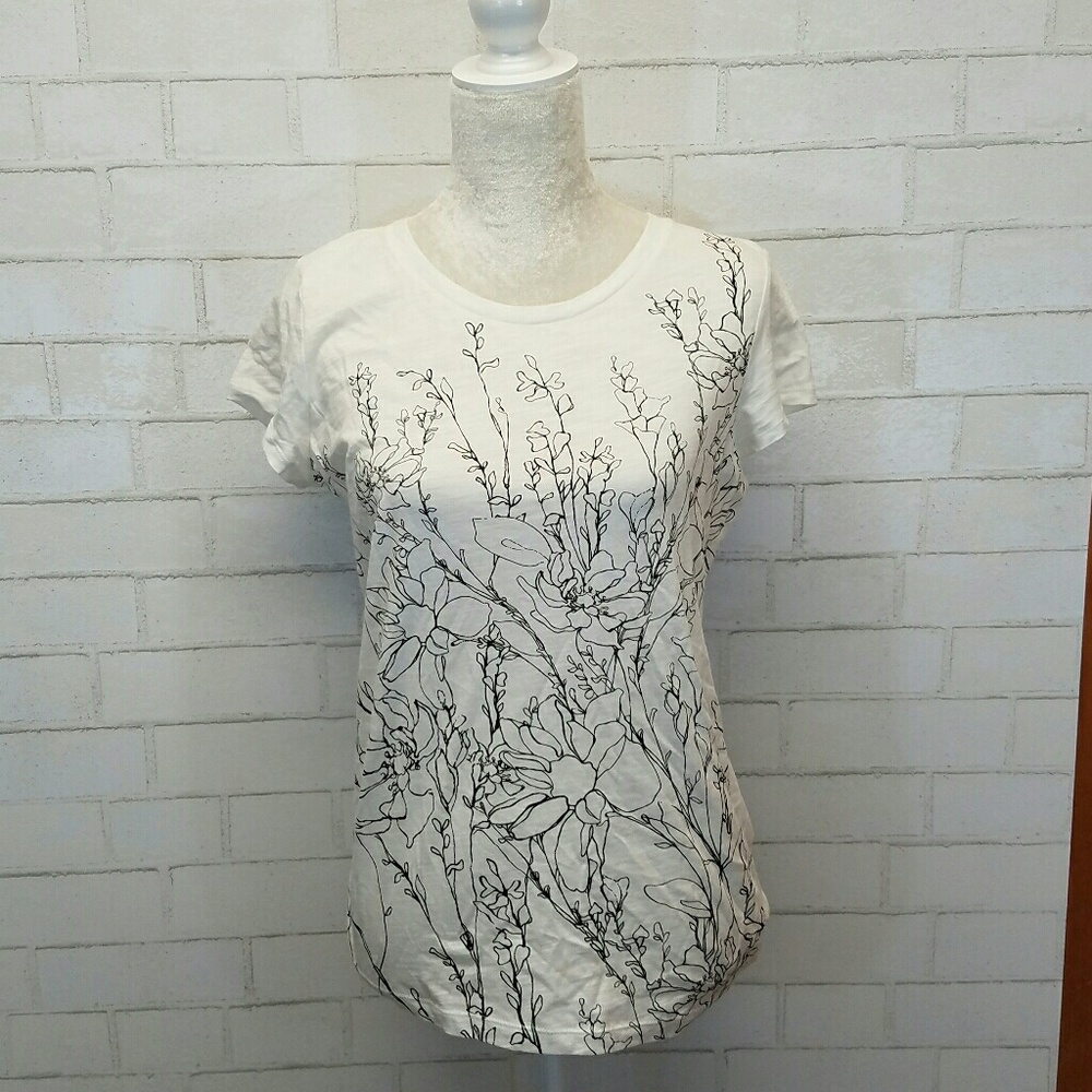 Ann Taylor loft short sleaved patterned tee shirt