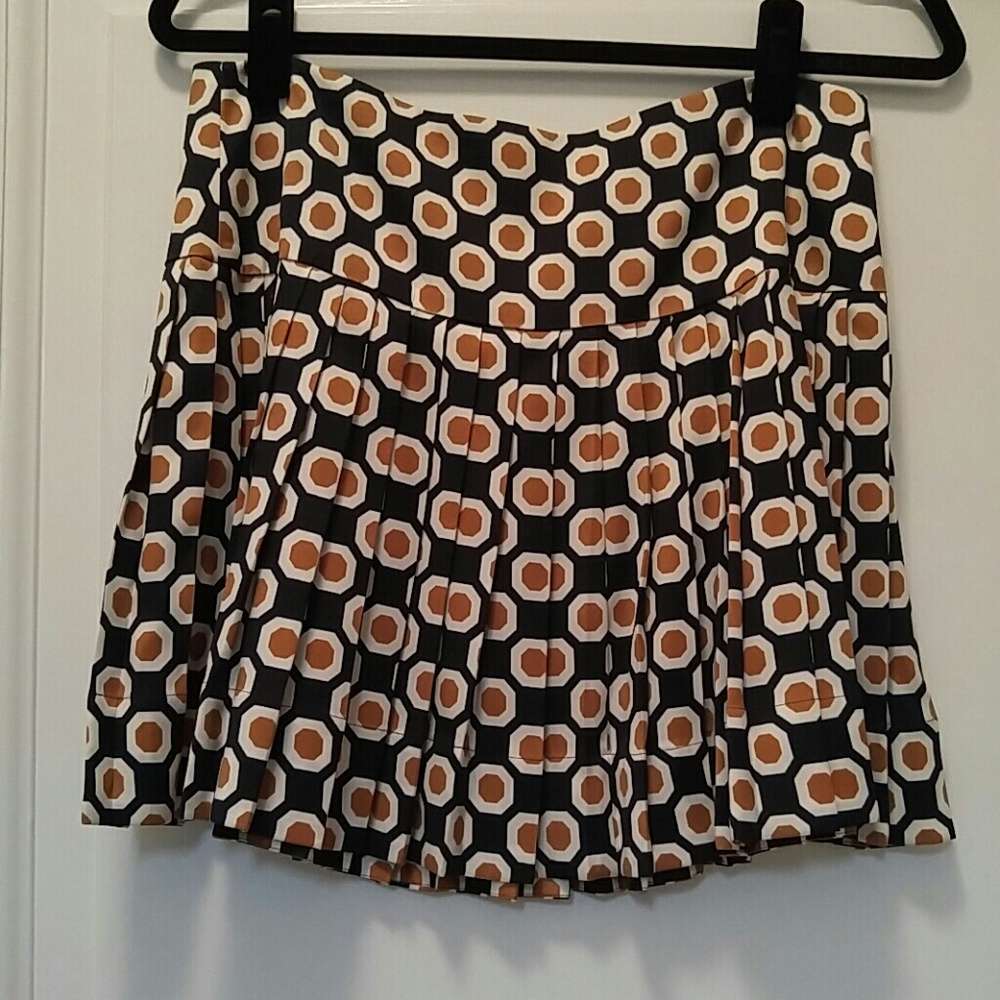 Theory Silk Pleated Mini Skirt