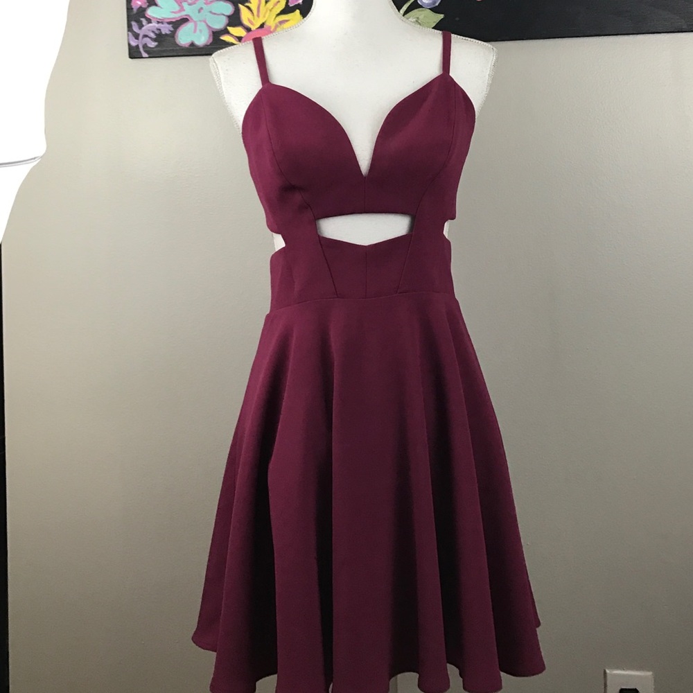 BeBe purple mini cocktail dress