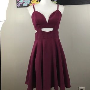 BeBe purple mini cocktail dress