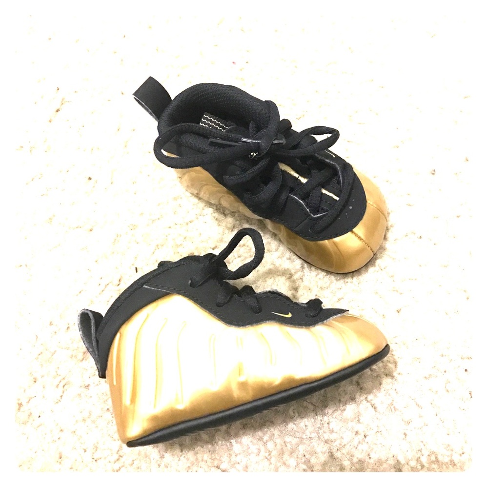 Gold Nike Foamposite toddler