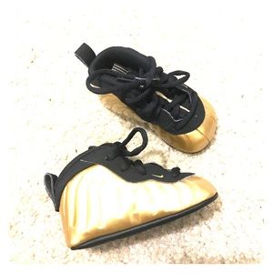 Gold Nike Foamposite toddler