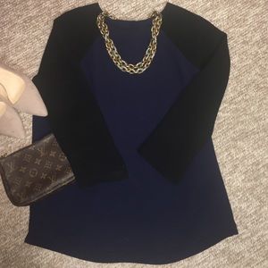 J. Crew Crepe Baseball Top