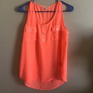 Orange silky top