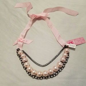 Pink pearl chain necklace by Simply Vera for KOHLS