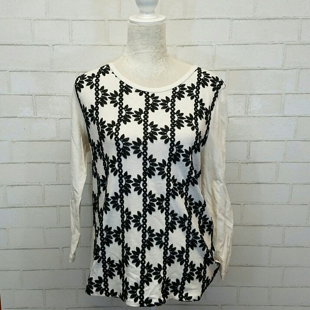 J crew floral tee shirt