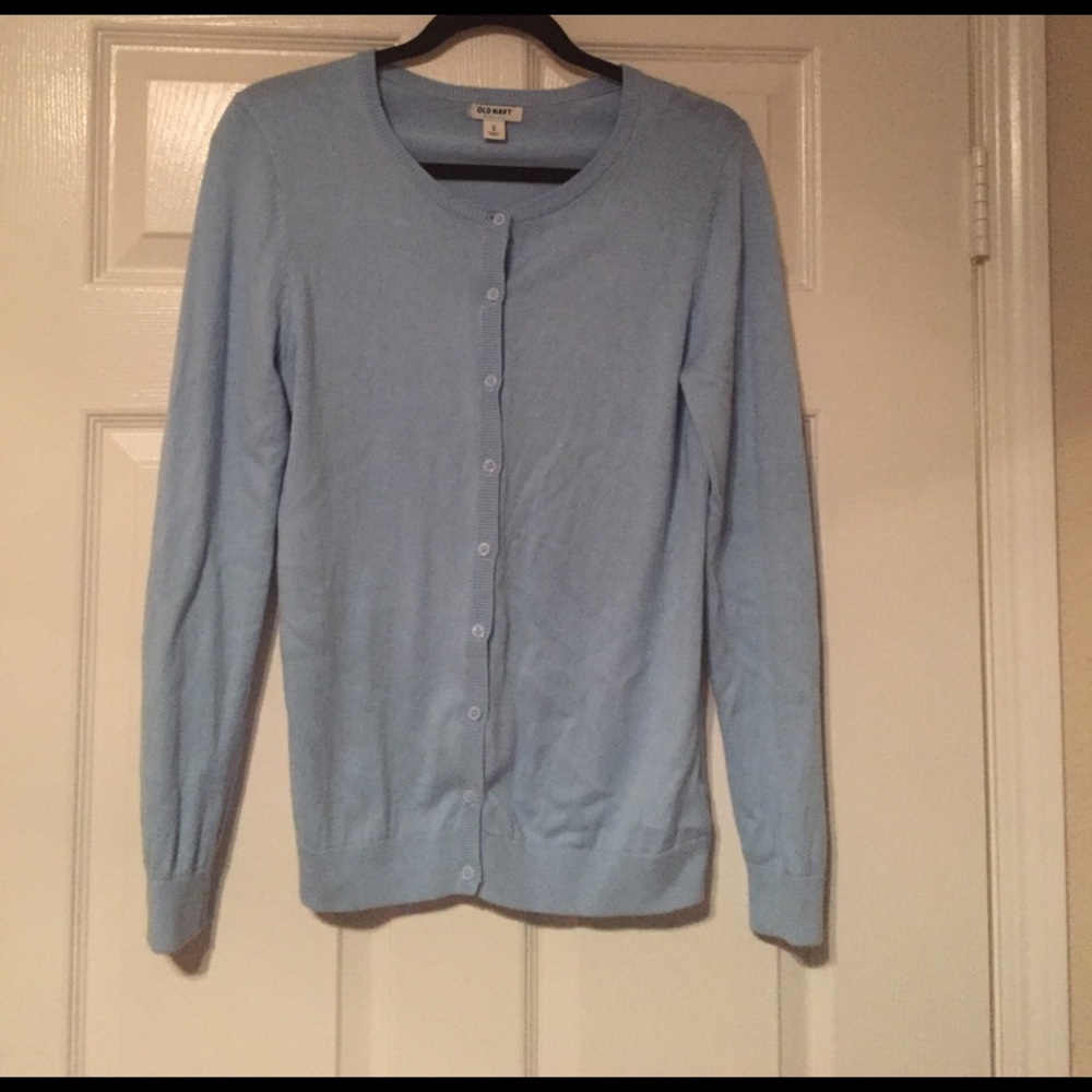 Baby Blue Button Up Sweater
