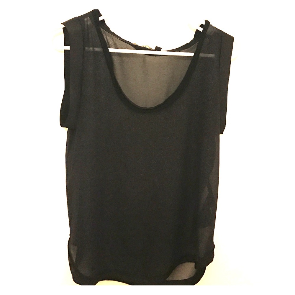 Black Guess blouse with a tint of silver sparkles