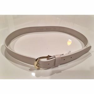 J. Crew | White Genuine Leather Belt (S) Like New
