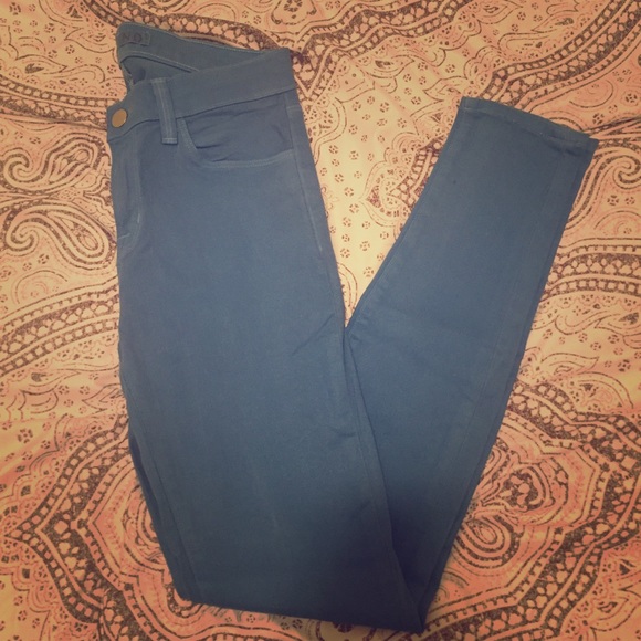 J Brand women's blue coated super skinny jeans - Picture 5 of 5