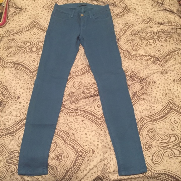 J Brand women's blue coated super skinny jeans - Picture 4 of 5