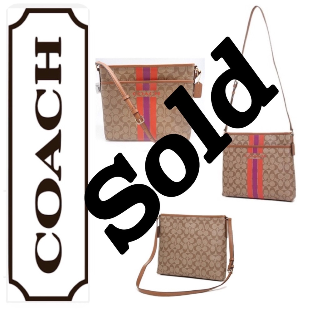 Coach varsity stripe signature crossbody