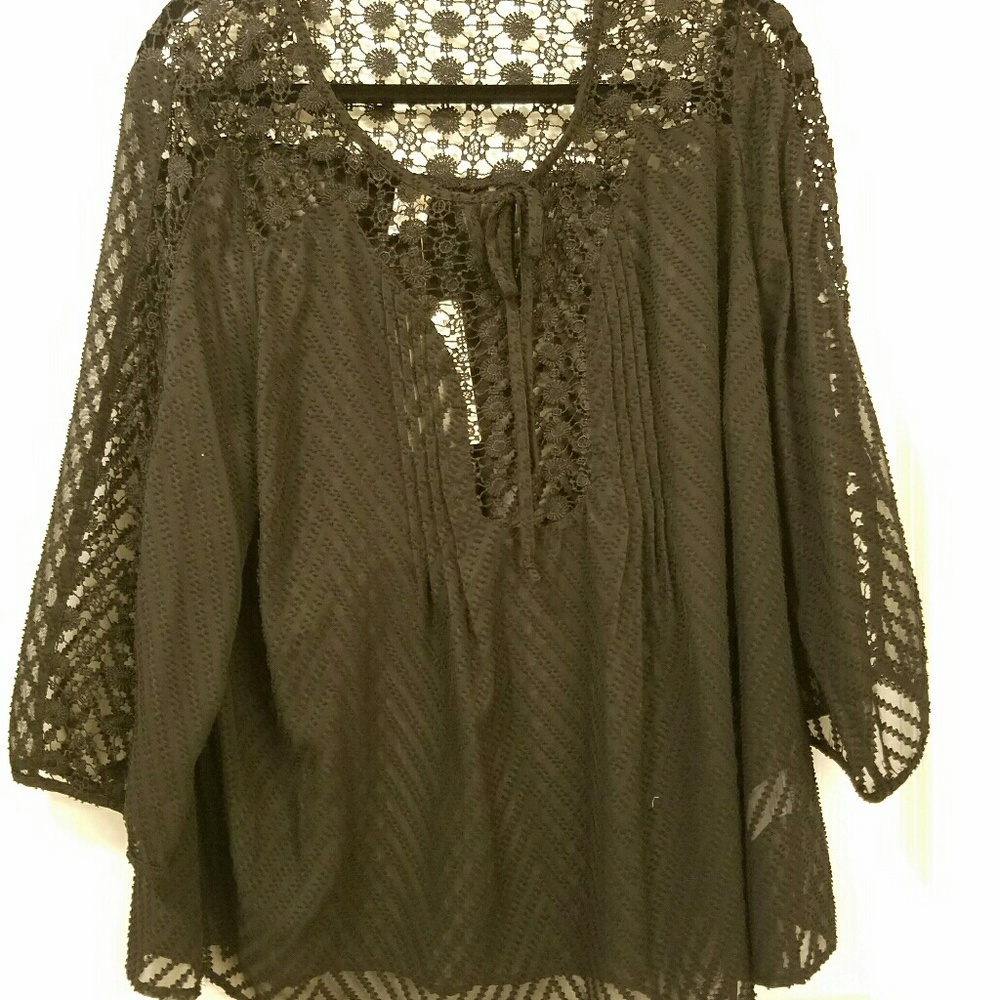 Sheer Lace Blouse NWT