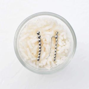 Silver Caterpillar Earrings