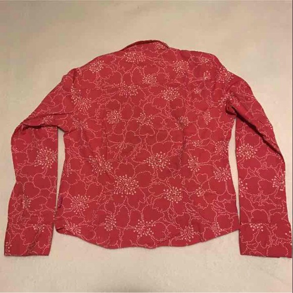 Women's  Pink Collared Polo Long Sleeve Size XL - Picture 2 of 4