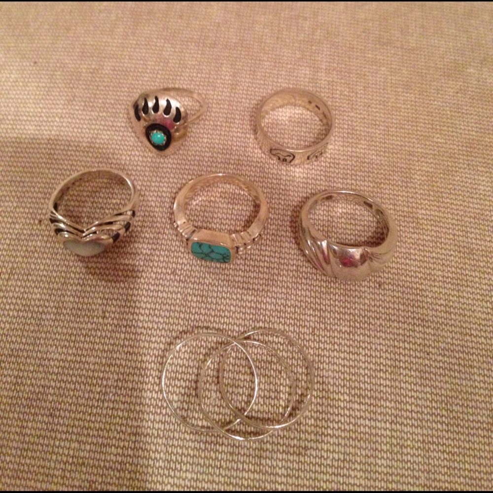 Sterling silver ring set