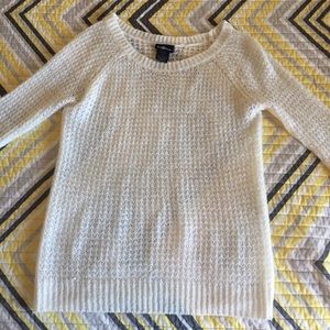 XL white crochet sweater
