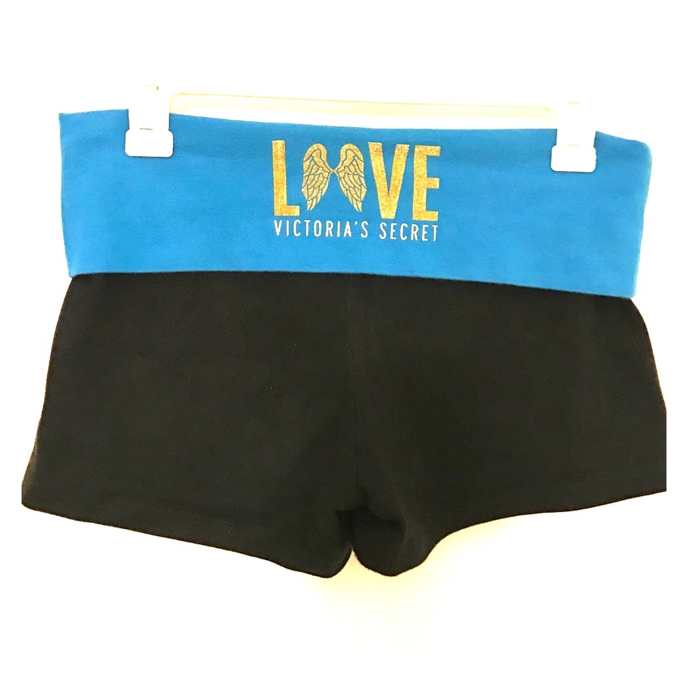 Royal blue and black Victoria's Secret shorts