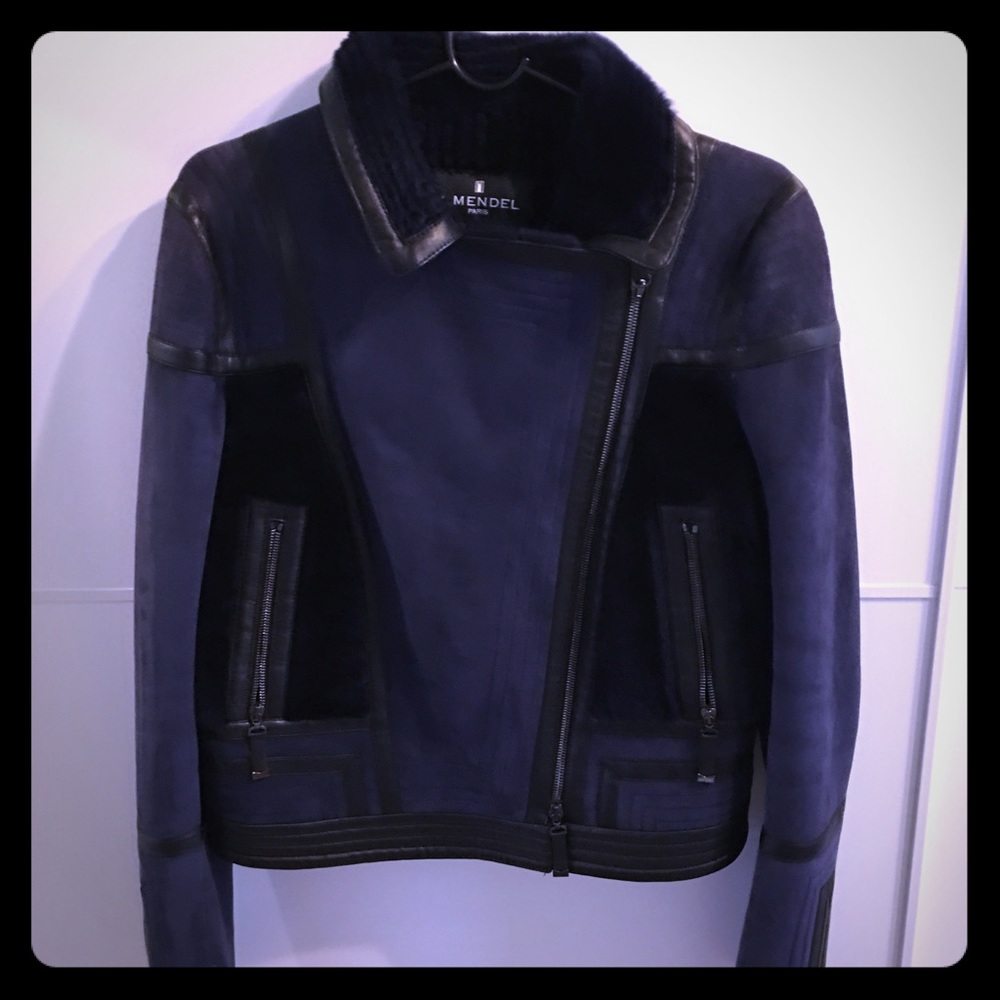 J Mendel short motorcycle jacket.