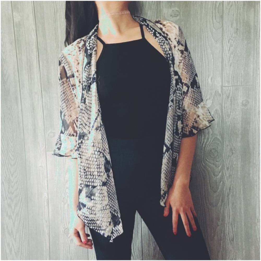 Luxurious Ruffled Kimono