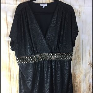 Lane Bryant top with metal studs detail