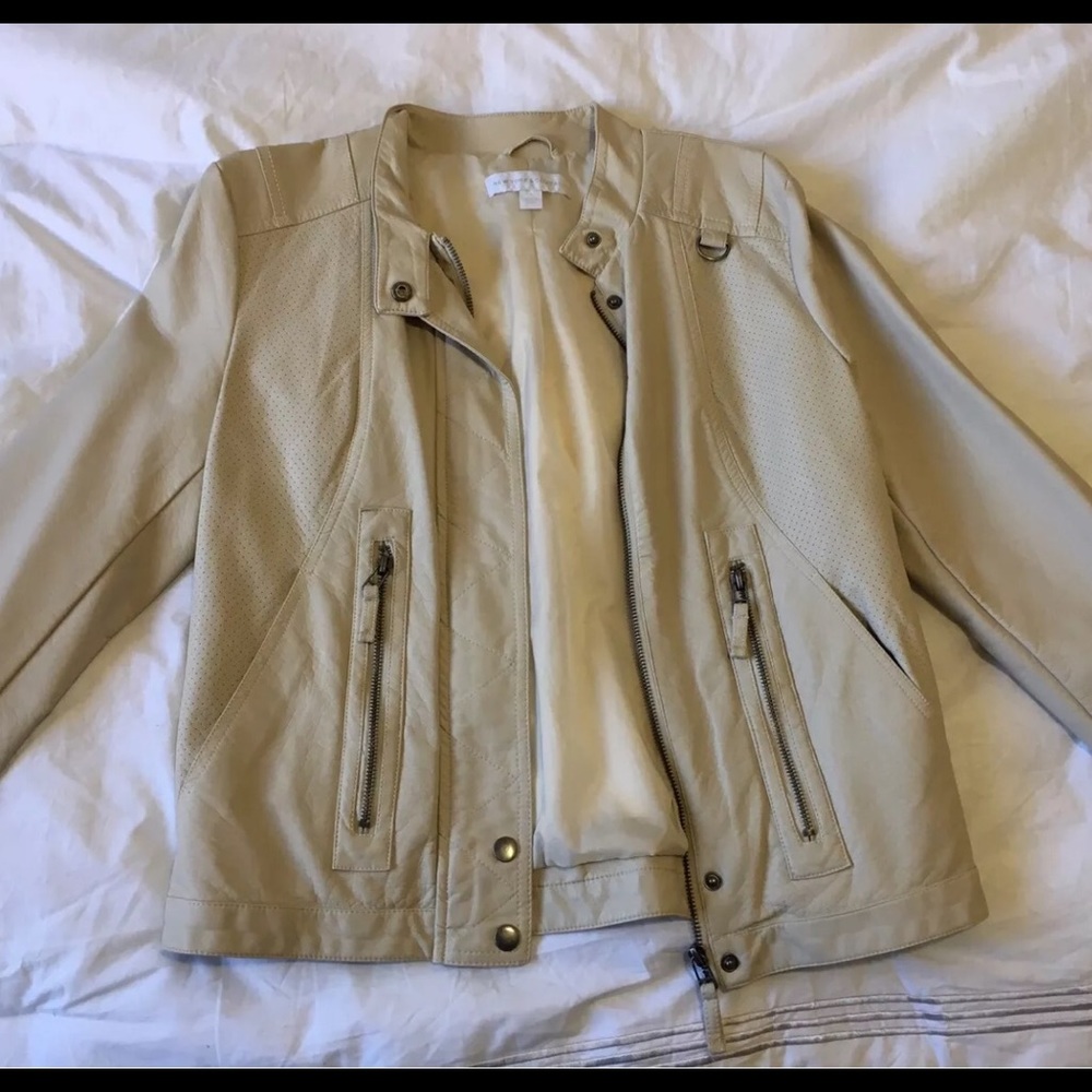 New York And Co faux Leather Jacket size S