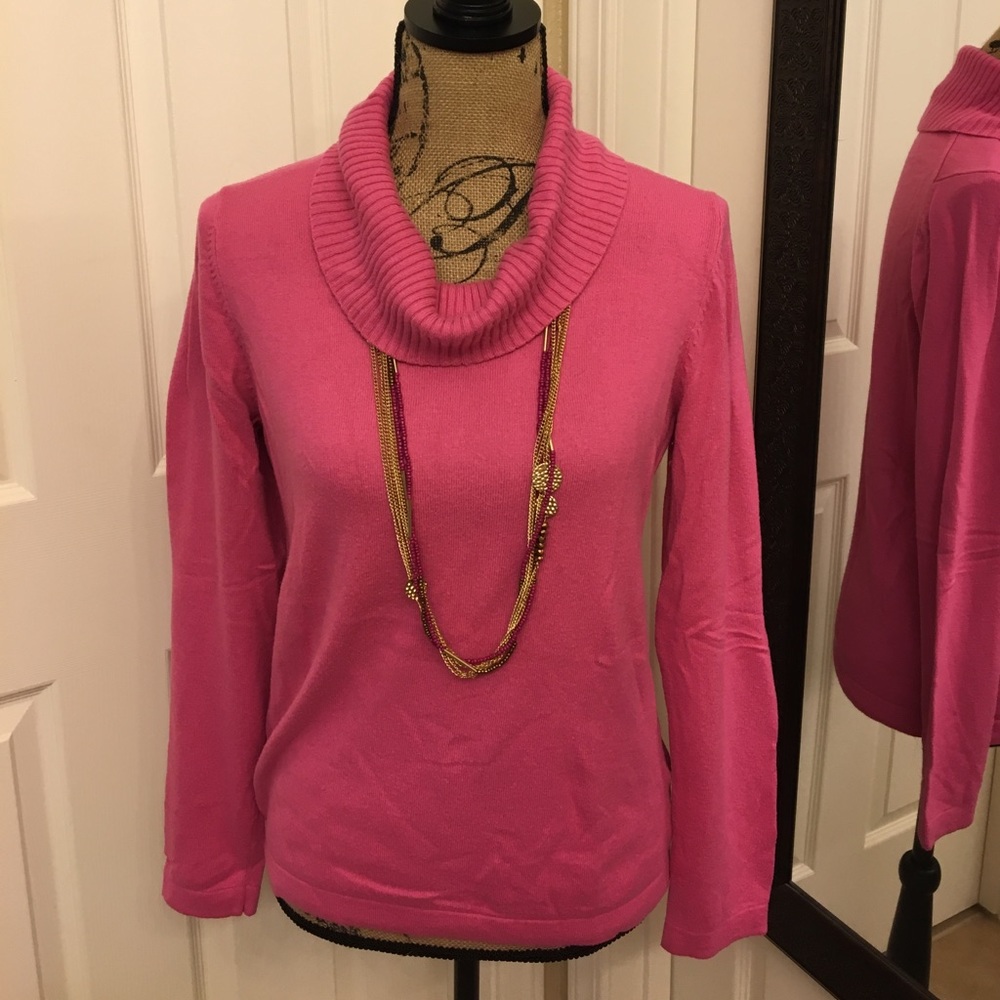 Women's Gap cowl neck pink sweater in large