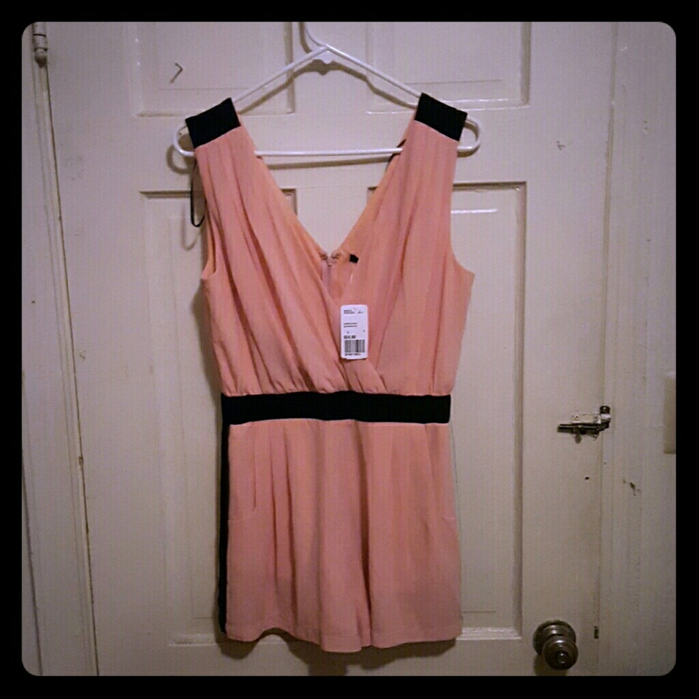 Pink and Black Jumpsuit