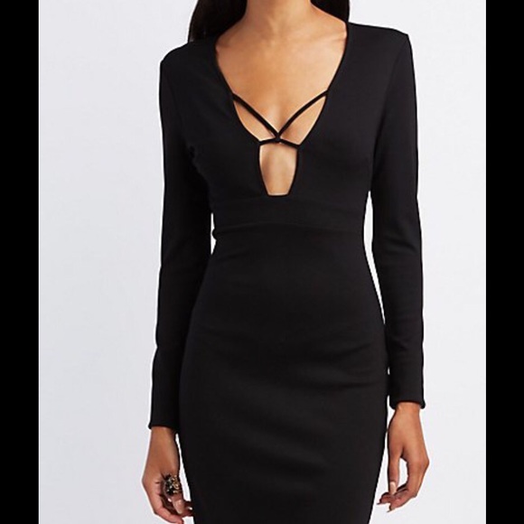 Charlotte Russe Dresses & Skirts - Caged Inset Bodycon Dress