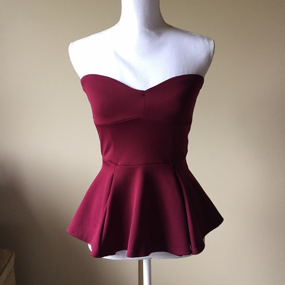 ASOS Sweetheart Peplum Top