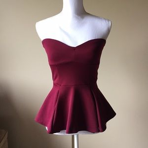 ASOS Sweetheart Peplum Top